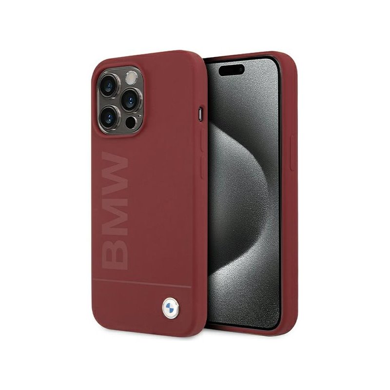 BMW iPhone 15 Pro Max red hardcase Silicone Big Logo MagSafe BMW iPhone 15 Pro Max red hardcase Silicone Big Logo MagSafe