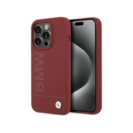 BMW iPhone 15 Pro red hardcase Silicone Big Logo MagSafe