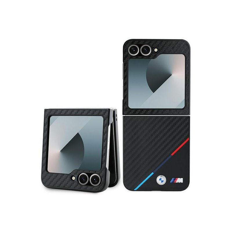 BMW Samsung Galaxy Z Flip6 F741 black hardcase Carbon Tricolor BMW Samsung Galaxy Z Flip6 F741 black hardcase Carbon Tricolor