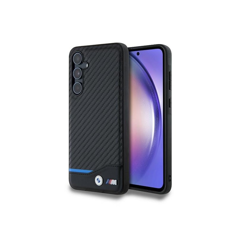 BMW Samsung Galaxy A55 A556 black Leather Carbon