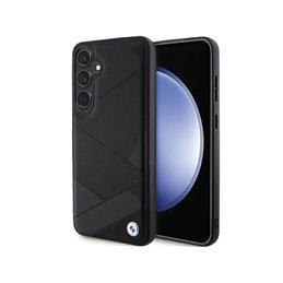 BMW Samsung Galaxy S24 black hardcase Signature Leather Crossing Lines Pat.