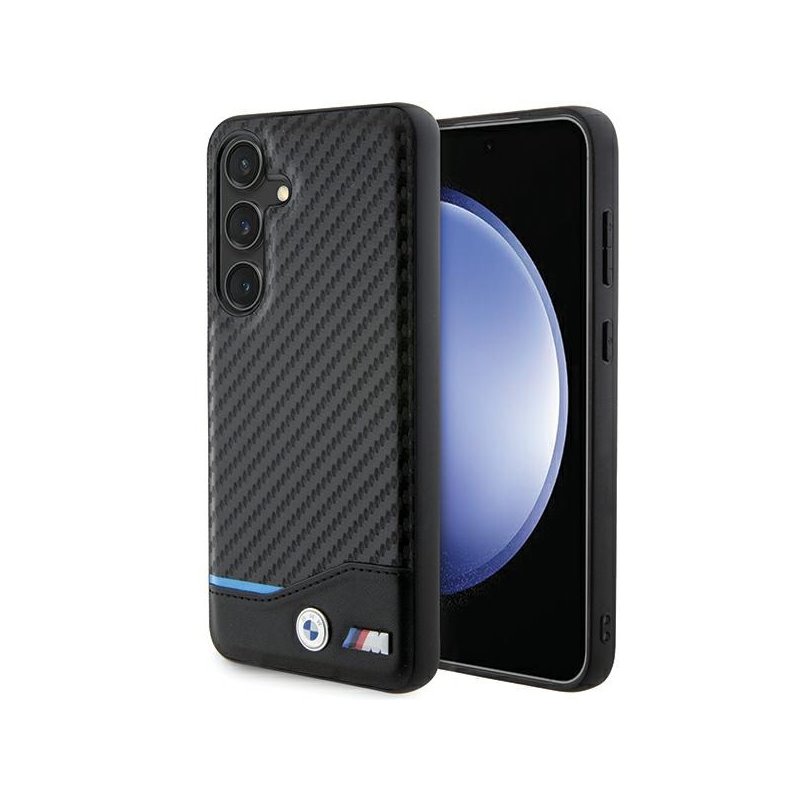BMW Samsung Galaxy S24 S921 black Leather Carbon