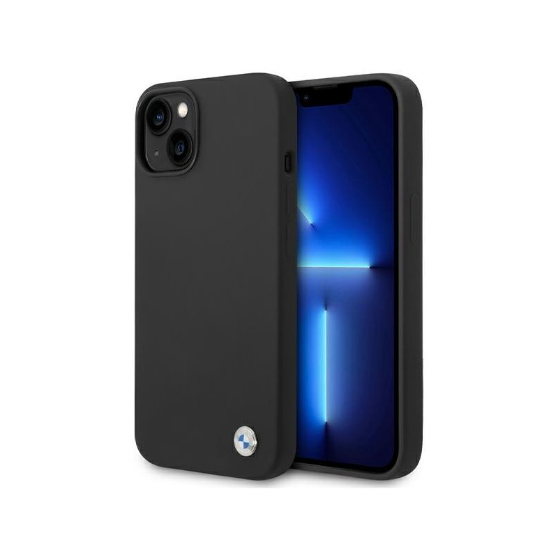 BMW iPhone 13/14/15 black hardcase Silicone Metal Logo BMW iPhone 13/14/15 black hardcase Silicone Metal Logo