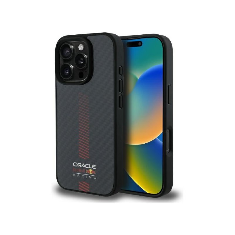 Red Bull iPhone 16 Pro case black Carbon Fiber MagSafe Red Bull iPhone 16 Pro case black Carbon Fiber MagSafe