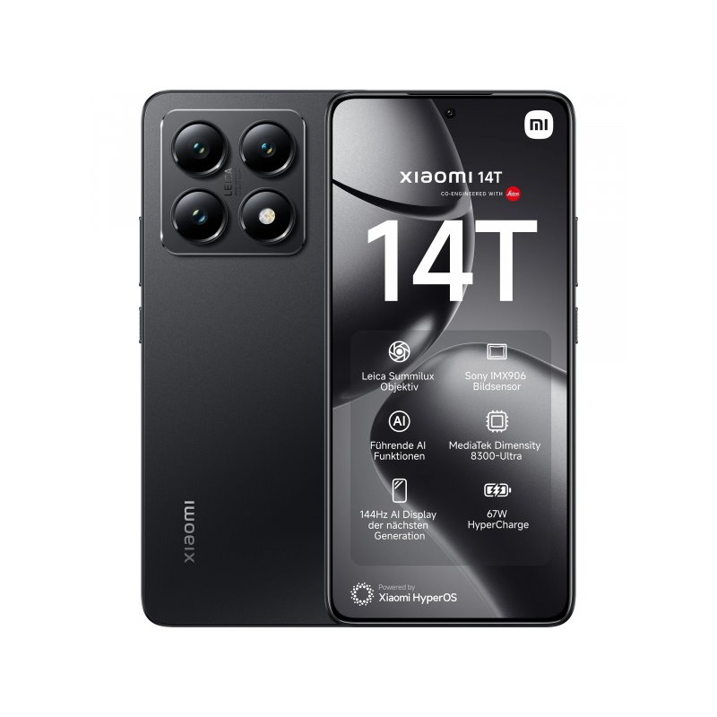 Xiaomi 14T Dual Sim 12+256GB black DE - MZB0HUBEU