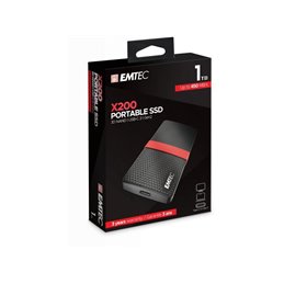 EMTEC SSD 1TB 3.1 Gen2 X200 SSD Portable Retail ECSSD1TX200 Lagringsmedia | buy2say.com